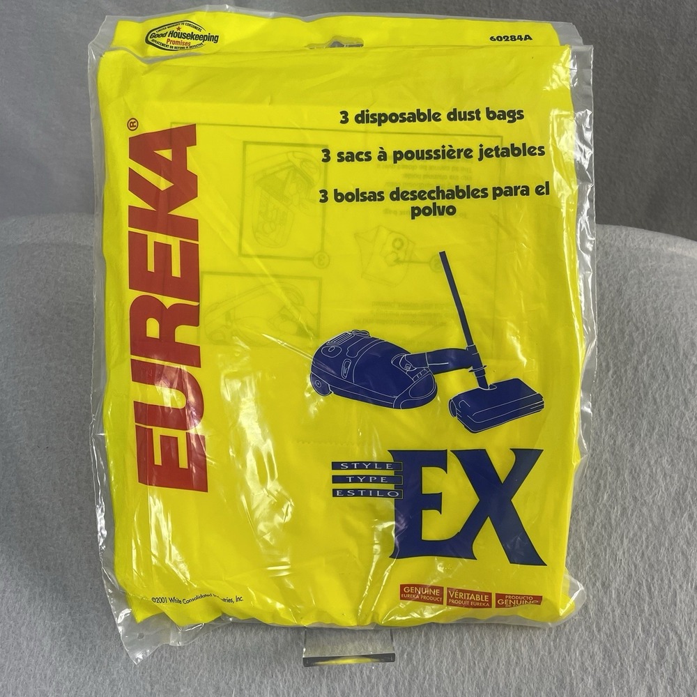 Eureka EX Vacuum‎ Cleaner Bags 3 Disposable Dust Bags 60284A New